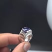 10-Carat Natural Blue Sapphire male Ring | south African  Grade 1  Gemstone in Sterling Silver (Copy)