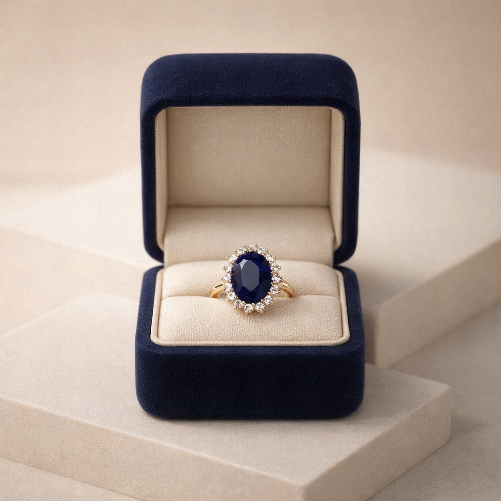 10-Carat Natural Blue Sapphire female Ring | south African  Grade 1  Gemstone in Sterling Silver