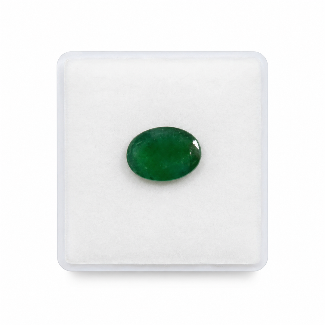 5.20 Carat Natural Emerald Stone | Oval Cut | Swat, Pakistan