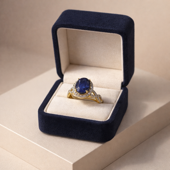 Blue Sapphire Silver Ring — 10 Carat Grade 1 | South African
