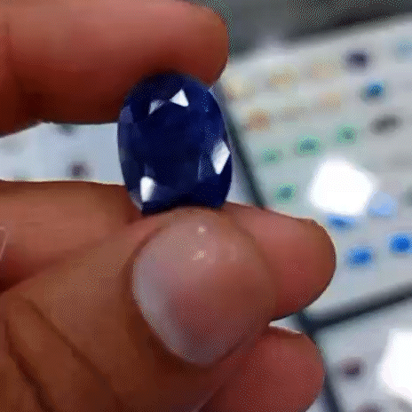 Unheated Kashmir Blue Sapphire 9.38 CT
