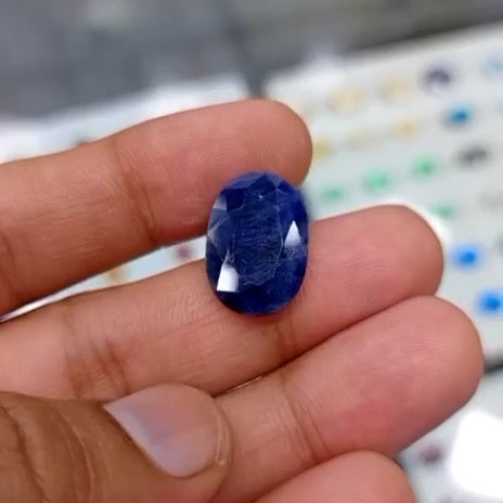 Unheated Kashmir Blue Sapphire 9.38 CT