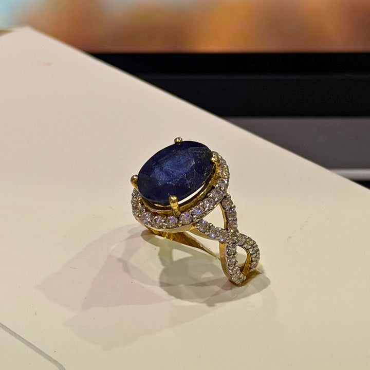 Blue Sapphire Silver Ring — 10 Carat Grade 1 | South African