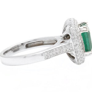 5-Carat Emerald Ring | Natural Green Gemstone in Handmade 925 Sterling Silver