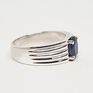 South Africa Blue Sapphire  – 8 Carats| Male Handmade Ring