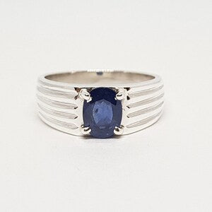 South Africa Blue Sapphire  – 8 Carats| Male Handmade Ring