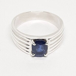 South Africa Blue Sapphire  – 8 Carats| Male Handmade Ring