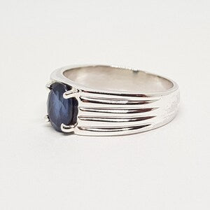 South Africa Blue Sapphire  – 8 Carats| Male Handmade Ring