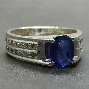 South Africa Blue Sapphire  – 4 Carats| UNIsex Handmade Ring