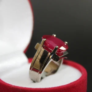 Natural  Ruby male Ring – 12 Carats | 925 Sterling Silver