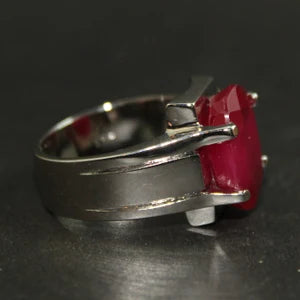 Natural  Ruby male Ring – 12 Carats | 925 Sterling Silver