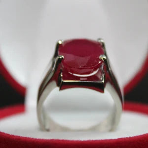 Natural  Ruby male Ring – 12 Carats | 925 Sterling Silver