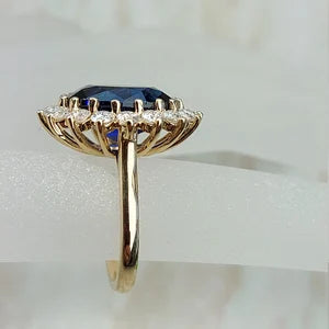 10-Carat Natural Blue Sapphire female Ring | south African  Grade 1  Gemstone in Sterling Silver