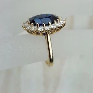 10-Carat Natural Blue Sapphire female Ring | south African  Grade 1  Gemstone in Sterling Silver