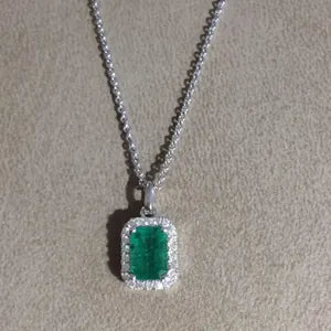 Natural 4-Carat Swat Emerald Pendant