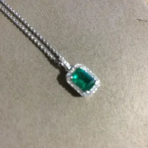 Natural 4-Carat Swat Emerald Pendant