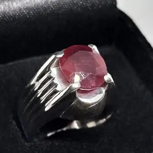 Natural  Ruby male Ring – 10 Carats | 925 Sterling Silver