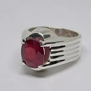 Natural  Ruby male Ring – 10 Carats | 925 Sterling Silver