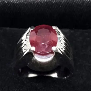 Natural  Ruby male Ring – 10 Carats | 925 Sterling Silver
