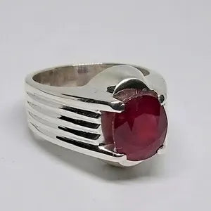 Natural  Ruby male Ring – 10 Carats | 925 Sterling Silver
