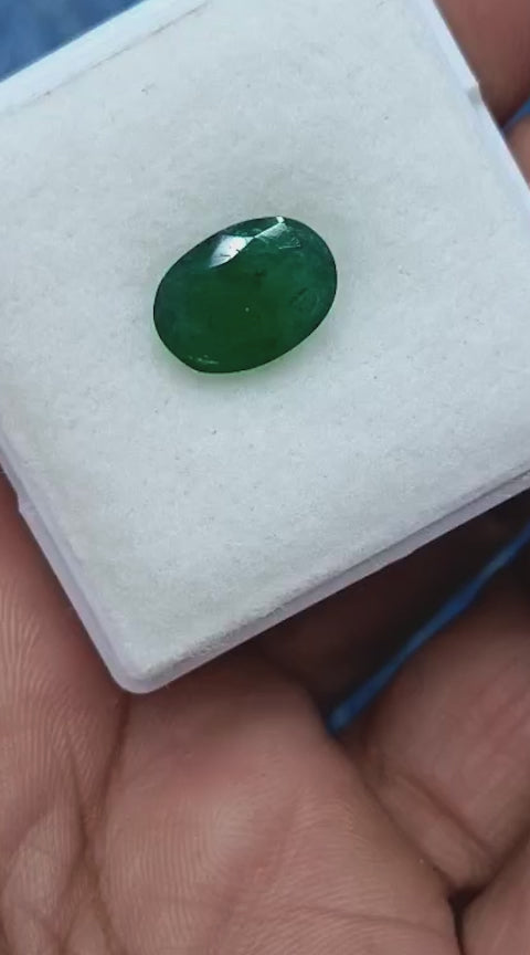 5.20 Carat Natural Emerald Stone | Oval Cut | Swat, Pakistan