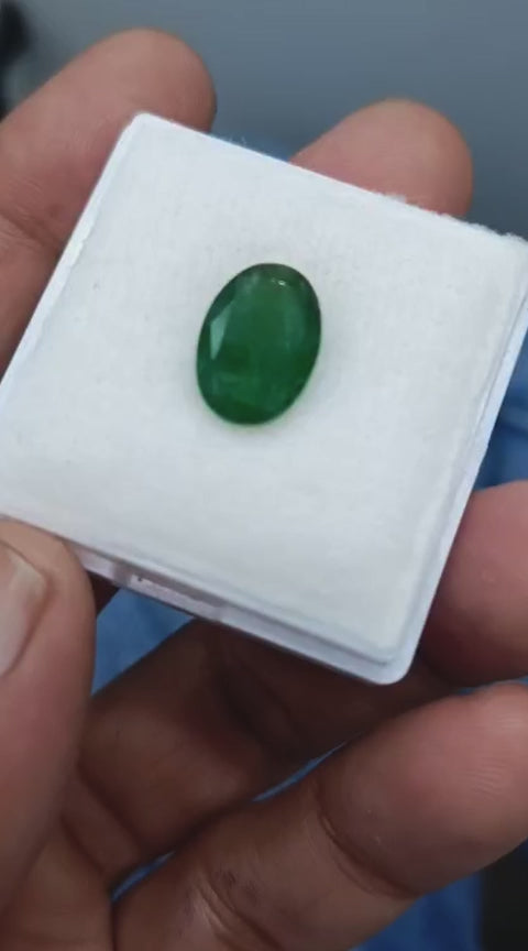 4.24 Carat Natural Emerald Stone | Oval Cut | Swat, Pakistan