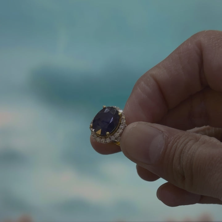 Blue Sapphire Silver Ring — 10 Carat Grade 1 | South African